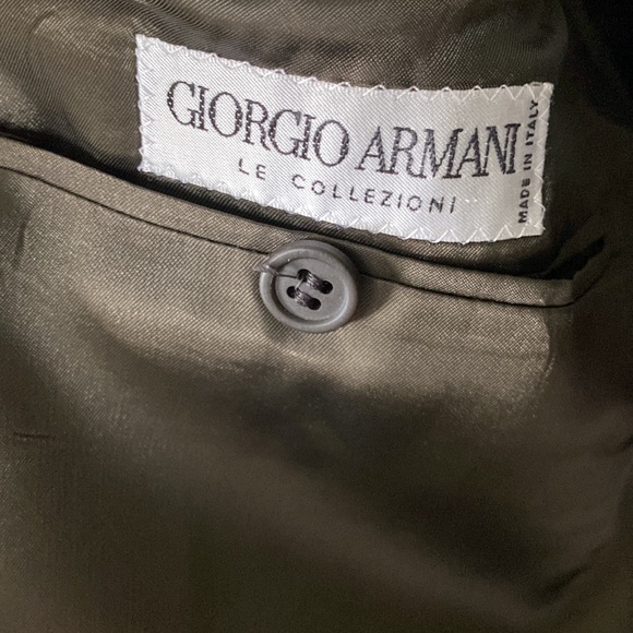 Giorgio Armani Le Collezioni Saks Fifth Avenue gray wool blazer - Picture 2 of 9